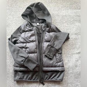 Athleta girl black puffer jacket